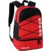 Erima Rucksack Club 5 - Multifunktionsrucksack Mit Bodelfach - Rot/schwarz 30x18x45cm