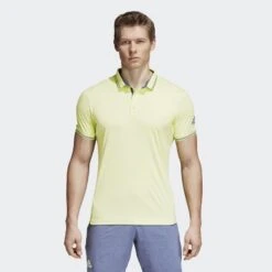 ADIDAS PERFORMANCE Adidas Tennis-Polo Pique #18 Gelb Herren