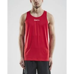 Craft Sport-Tank Rush Singlet (100% Polyester) ärmellos Rot Herren