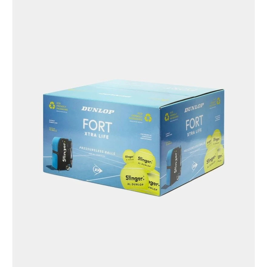 Dunlop Tennisbälle Fort Xtra Life (drucklos, Speziell Für Ballmaschine) - 72 Stück 1 Dunlop Tennisbälle Fort Xtra Life (drucklos, Speziell Für Ballmaschine) - 72 Stück