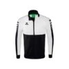 Erima Trainingsjacke Six Wings Worker (100% Polyester, Stehkragen, Strapazierfähig) Schwarz/weiss Herren