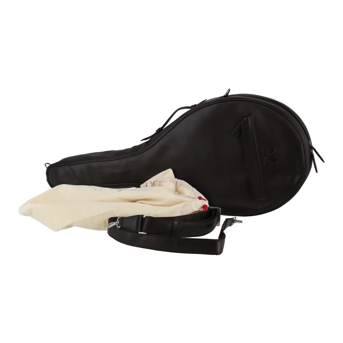 Hildebrand Schlägerhülle Tennis Premium Leder Fullsize Dunkelbraun 2 Hildebrand Schlägerhülle Tennis Premium Leder Fullsize Dunkelbraun – Bild 2