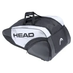 Head Tennis-Racketbag Supercombibag Djokovic (Schlägertasche, 3 Hauptfächer) Weiss/schwarz 9R