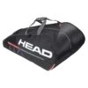 Head Tennis-Racketbag Tour Team Megacombi (Schlägertasche, 3 Hauptfächer) Schwarz/orange 15R