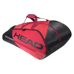 Head Tennis-Racketbag Tour Team (Schlägertasche, 3 Hauptfächer) Schwarz/rot 12R