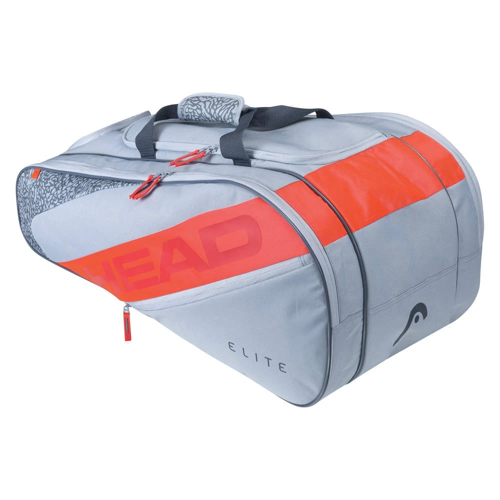 Head Tennis-Racketbag Elite Allcourt (Schlägertasche, 2 Hauptfächer) Grau/orange 1 Head Tennis-Racketbag Elite Allcourt (Schlägertasche, 2 Hauptfächer) Grau/orange