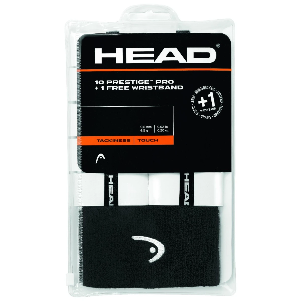 Head Overgrip Prestige Pro 10er Weiss + Schweissband Logo 1 Head Overgrip Prestige Pro 10er Weiss + Schweissband Logo