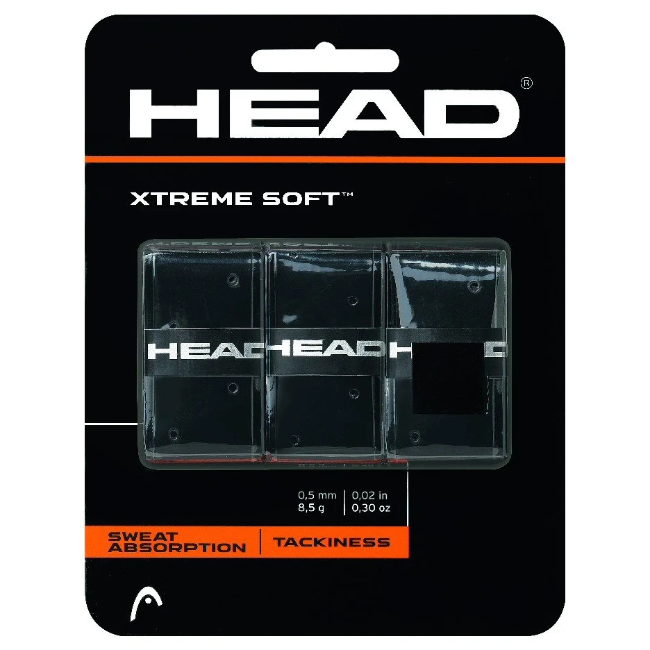 Head Overgrip Xtreme Soft 0.5mm Schwarz 3er 1 Head Overgrip Xtreme Soft 0.5mm Schwarz 3er