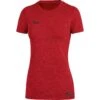 JAKO Sport/Freizeit Shirt Premium Basics (Polyester-Stretch-Jersey) Rot Meliert Damen