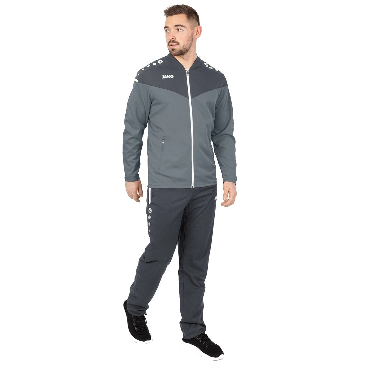 JAKO Präsentationsanzug Champ 2.0 (Jacke Und Hose) Dunkelgrau/anthrazitgrau Herren 1 JAKO Präsentationsanzug Champ 2.0 (Jacke Und Hose) Dunkelgrau/anthrazitgrau Herren