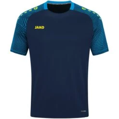 JAKO Sport-Tshirt Performance (modern, Atmungsaktiv, Schnelltrocknend) Marineblau/hellblau Herren -Head || Wilson || YONEX Verkaufsgeschäft JAKO Tshirt Performance 6122 908 6 1200x1200 1