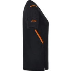 JAKO Sport-Shirt Challenge - Polyester-Stretch-Jersey - Schwarz/orange Damen -Head || Wilson || YONEX Verkaufsgeschäft Jako 6121 506 Tshirt challenge damen 7 1200x1200 1