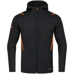 JAKO Freizeitanzug Challenge Mit Kapuze (Jacke Und Hose, Sportiver Schnitt) Schwarz/orange Herren -Head || Wilson || YONEX Verkaufsgeschäft Jako Freizeitanzug Challenge Herren M9521 506 7 1200x1200 1