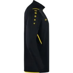 JAKO Langarmshirt Ziptop Challenge - Fleece-Innenseite, Zip-Reissverschluss - Schwarz/gelb Herren -Head || Wilson || YONEX Verkaufsgeschäft Jako Langarmshirt Challenge 8621 803 10 1200x1200 1