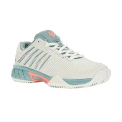 KSwiss Tennisschuhe Hypercourt Express 2 Clay/Sandplatz 2023 Weiss/aquablau Kinder -Head || Wilson || YONEX Verkaufsgeschäft KSwiss 86614 143 Hypercourt Express Schuh207 1200x1200 1