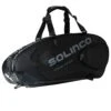 Solinco Racketbag Tour Team Blackout (Schlägertasche, 2 Hauptfächer, Thermofach) Schwarz 6er