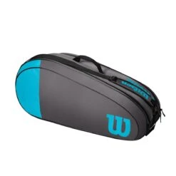 Wilson Tennis-Racketbag Team (Schlägertasche, 2 Hauptfächer) Grau/blau 6er -Head || Wilson || YONEX Verkaufsgeschäft Wilson WR8009802 Team 6PK Bag202 1200x1200 1