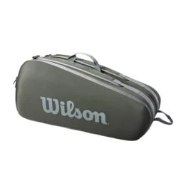Wilson Tennis-Racketbag Tour (Schlägertasche, 2 Hauptfächer) 2023 Dunkelgrün 6er -Head || Wilson || YONEX Verkaufsgeschäft Wilson WR8022501 Tour 6PK Tasche202 1200x1200 1