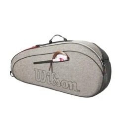 Wilson Tennis-Racketbag (Schlägertasche, 1 Hauptfach) Team 2023 Grau 3er -Head || Wilson || YONEX Verkaufsgeschäft Wilson WR8022801 Team 3PK HeatherGrey Tasche203 1200x1200 1