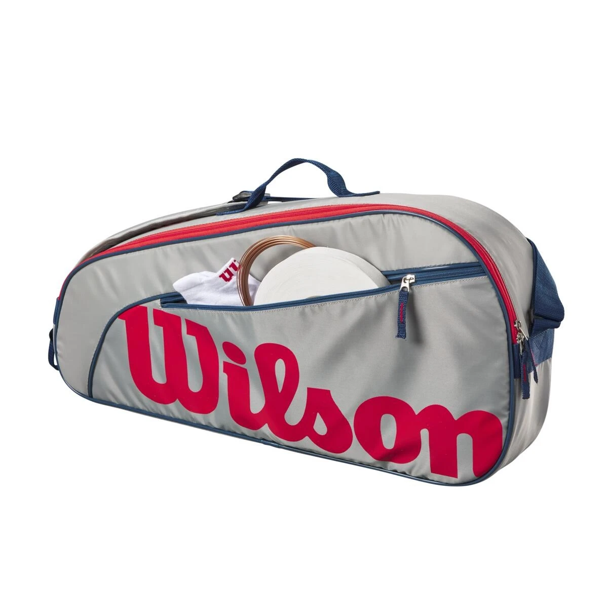 Wilson Tennis-Racketbag Kinder/Junior (Schlägertasche, 1 Hauptfach) 2023 Grau 3er 4 Wilson Tennis-Racketbag Kinder/Junior (Schlägertasche, 1 Hauptfach) 2023 Grau 3er – Bild 4