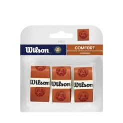 Wilson Overgrip Pro Roland Garros 0.6mm (Komfort/glatt/leicht Haftend) Orange 3er