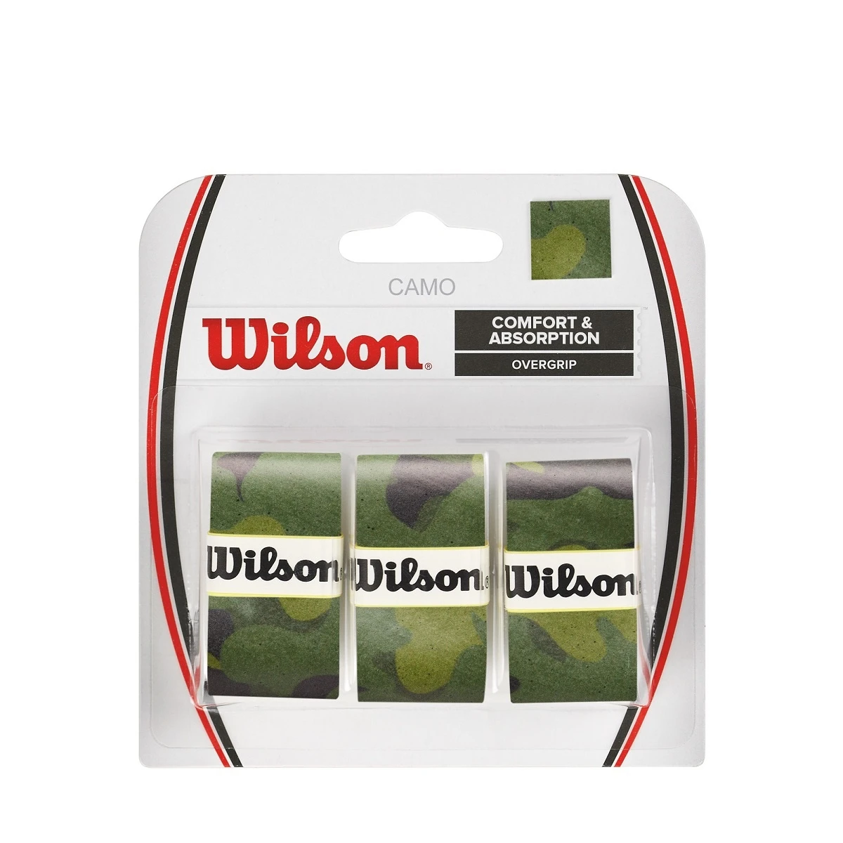 Wilson Overgrip Camo 0.6mm Grün 3er 1 Wilson Overgrip Camo 0.6mm Grün 3er