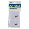 Yonex Schweissband Handgelenk Logo Weiss 2er