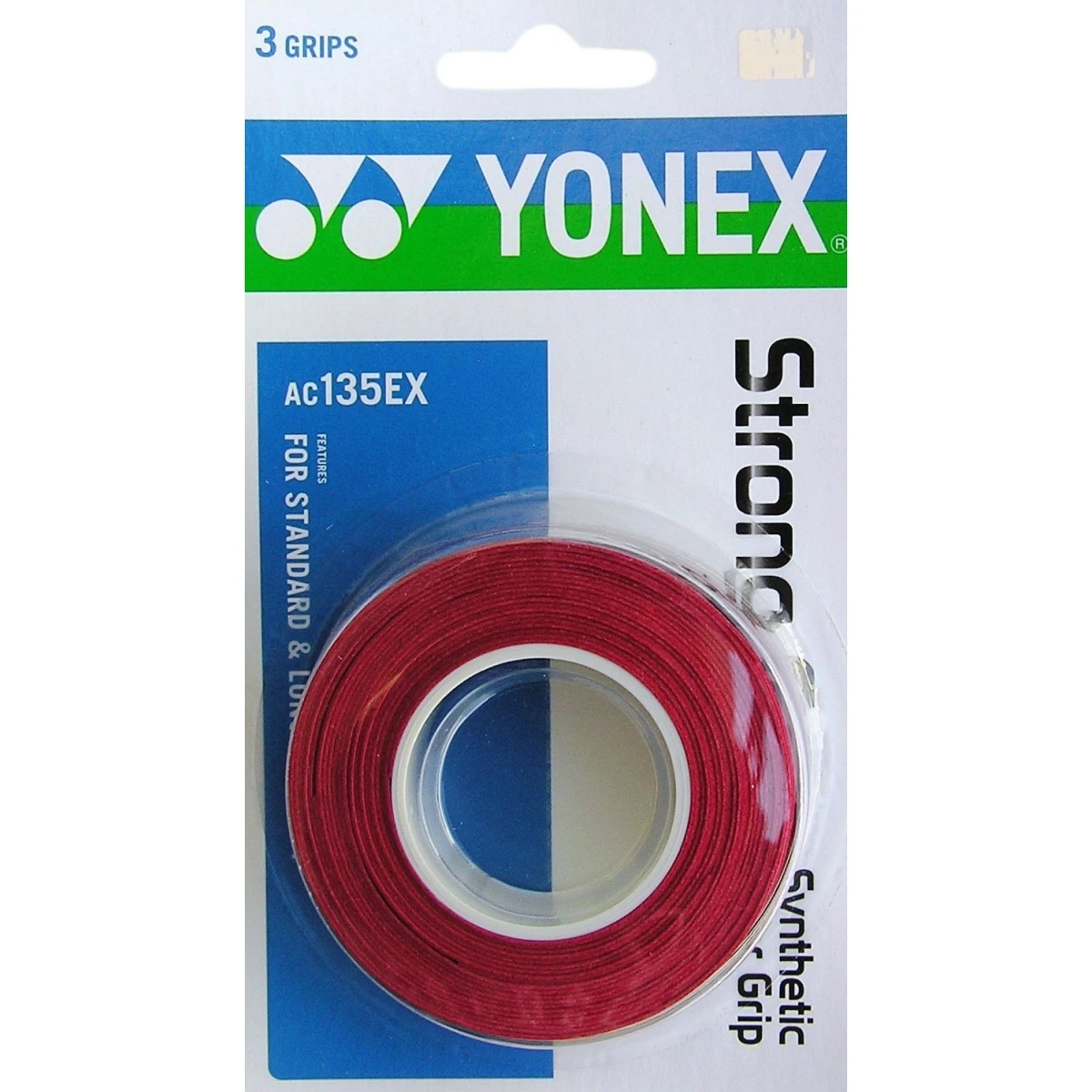 Yonex Overgrip Strong 0.6mm Rot 3er 1 Yonex Overgrip Strong 0.6mm Rot 3er