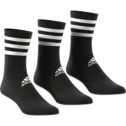ADIDAS PERFORMANCE Adidas Sportsocken Crew Cushion 3-Stripes (durchgehend Gepolstert) Schwarz - 3 Paar