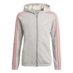 ADIDAS PERFORMANCE Adidas Kapuzenjacke Hoodie Fullzip Classic Grau/rosa Mädchen