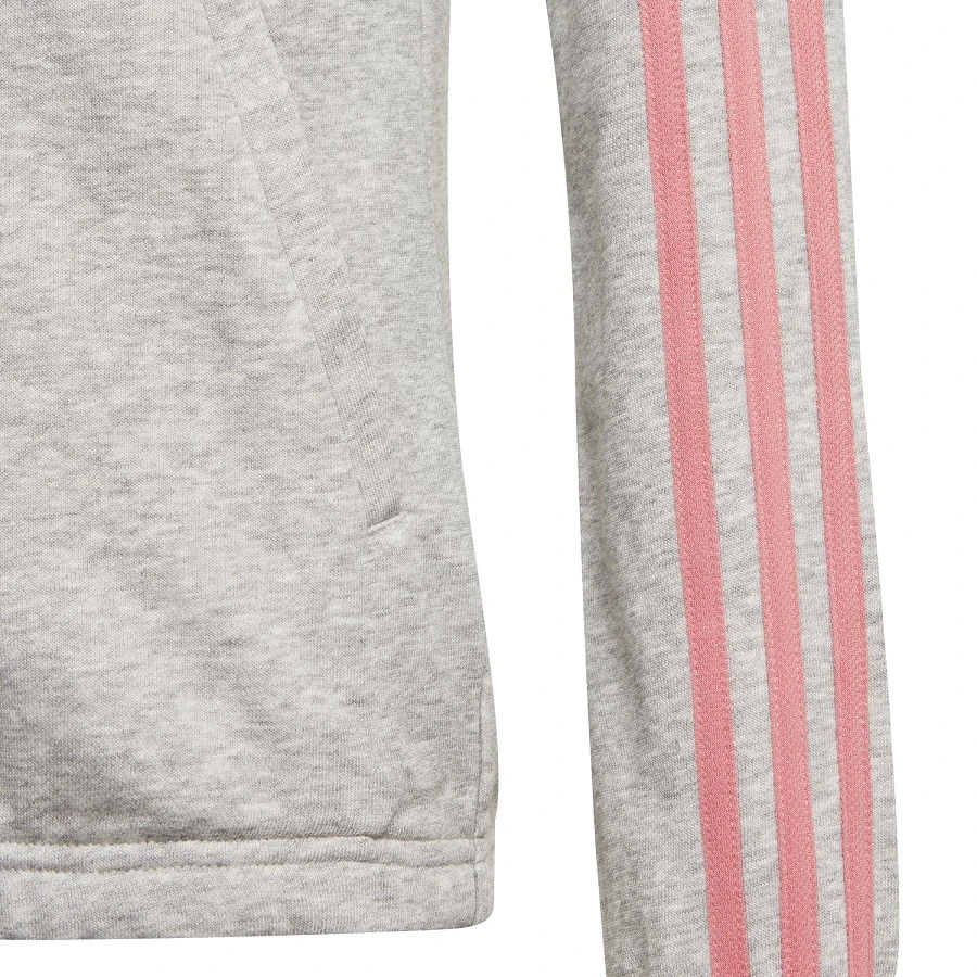 ADIDAS PERFORMANCE Adidas Kapuzenjacke Hoodie Fullzip Classic Grau/rosa Mädchen 2 ADIDAS PERFORMANCE Adidas Kapuzenjacke Hoodie Fullzip Classic Grau/rosa Mädchen – Bild 2