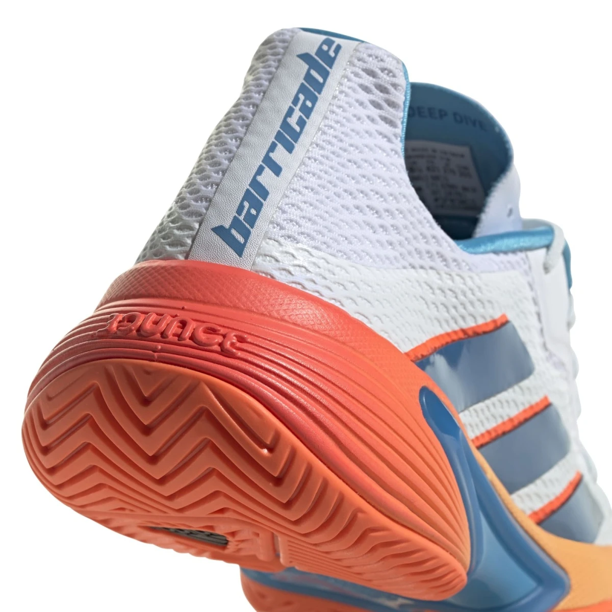ADIDAS PERFORMANCE Adidas Tennisschuhe Barricade Allcourt (Stabil) Weiss/orange Herren 7 ADIDAS PERFORMANCE Adidas Tennisschuhe Barricade Allcourt (Stabil) Weiss/orange Herren – Bild 7