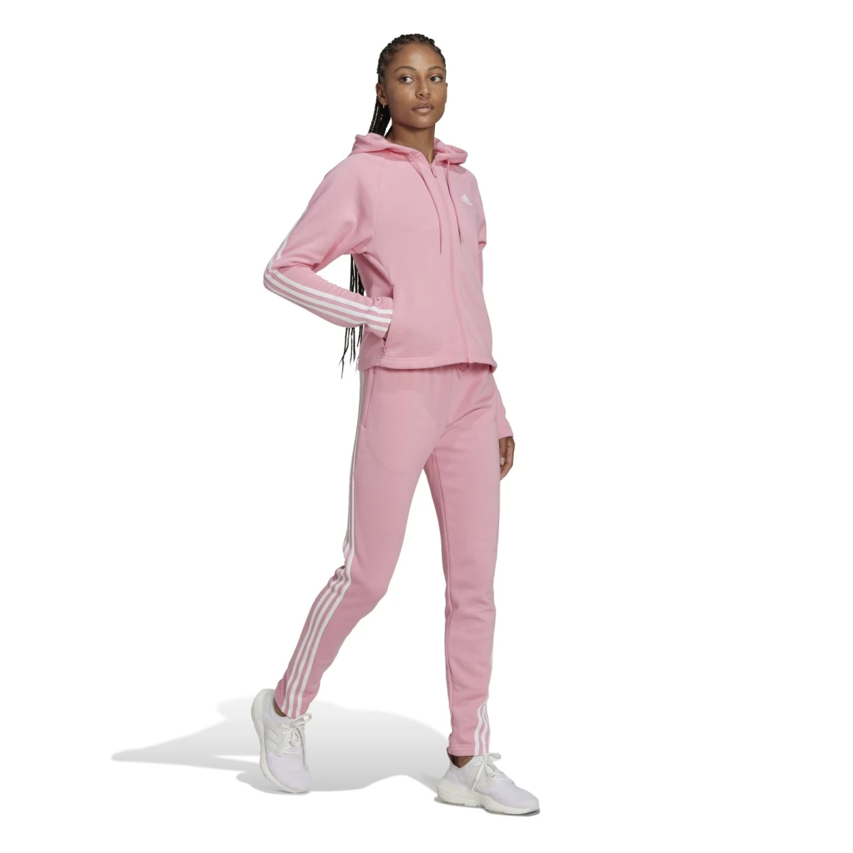 ADIDAS PERFORMANCE Adidas Trainingsanzug Sportswear Energize (weiches Fleece) Pink Damen 4 ADIDAS PERFORMANCE Adidas Trainingsanzug Sportswear Energize (weiches Fleece) Pink Damen – Bild 4